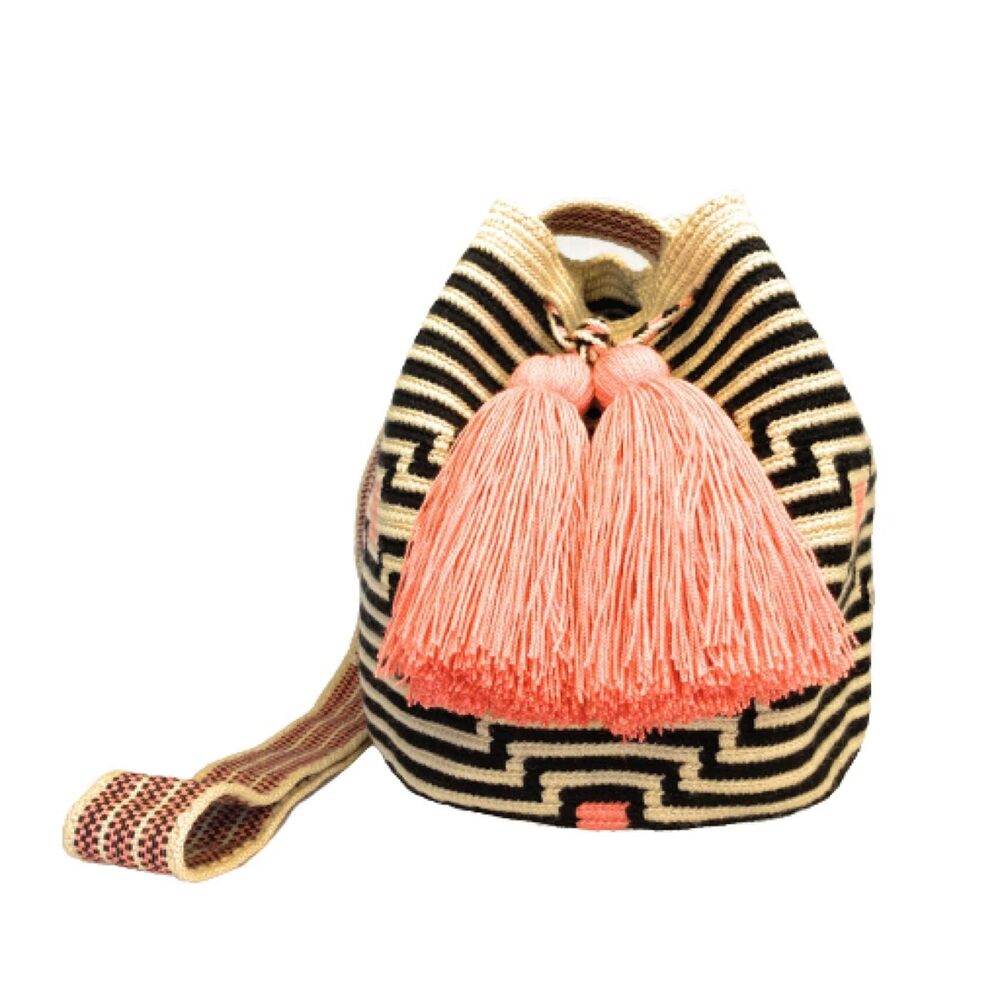 9961 MEDIUM wayuu bag mochila , original bolsa tejida colombiana authentic